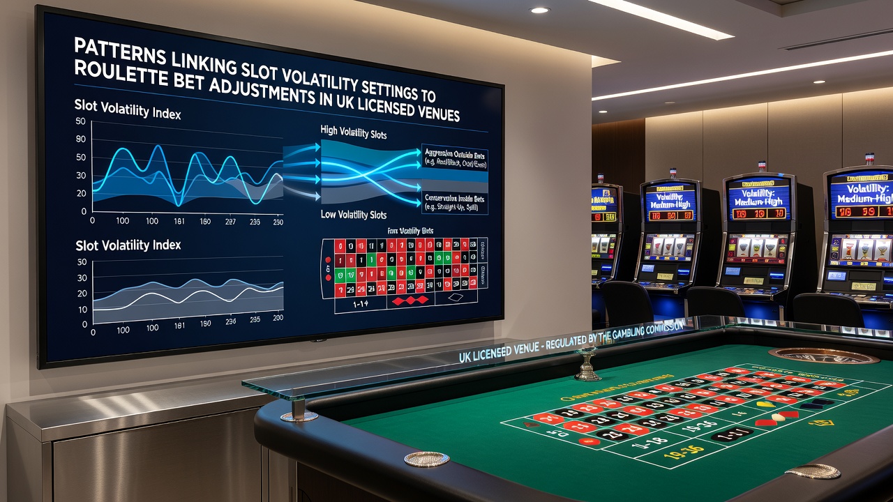 Roulette wheel close-up with slot machine displays in background at UK casino