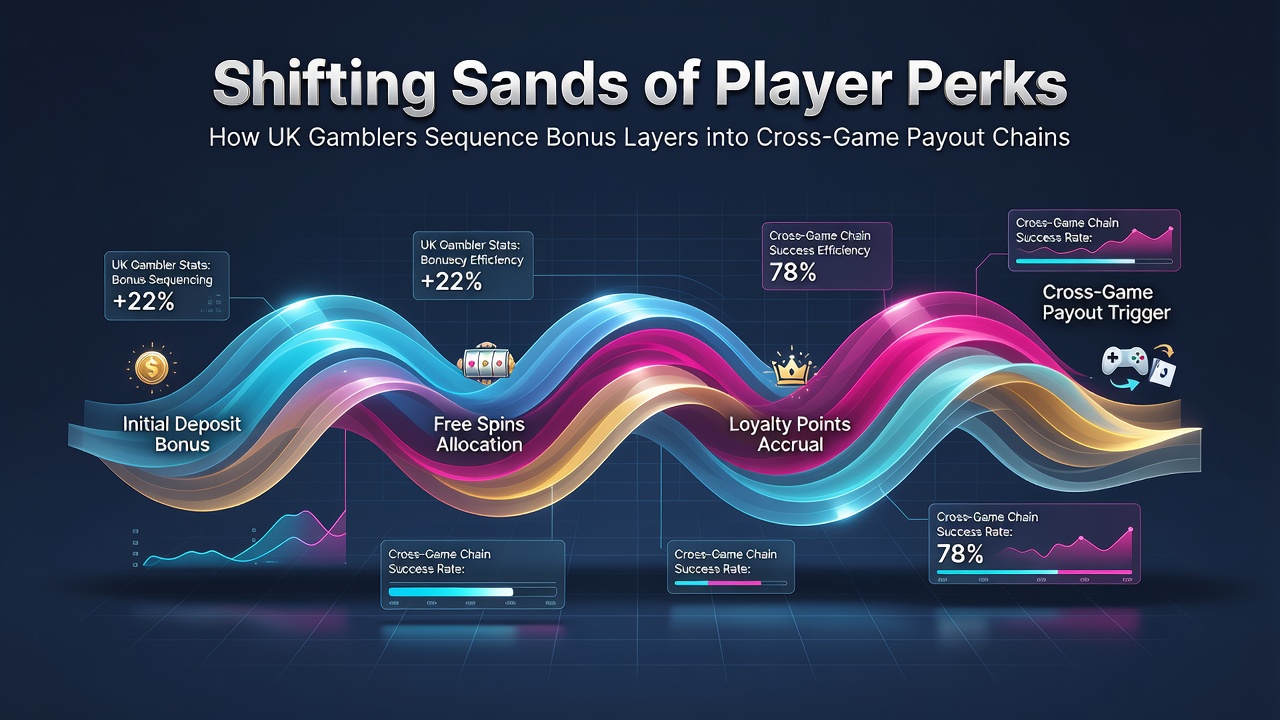 Player dashboard displaying bonus progress bars linking slot and live casino sections