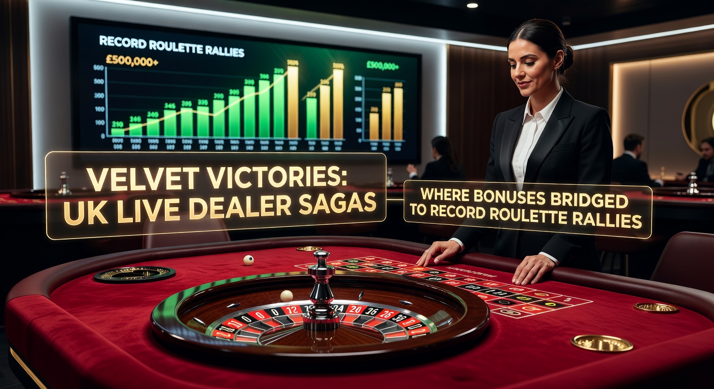 Close-up of a record-breaking roulette rally on a live stream, chips stacking high beside bonus notifications